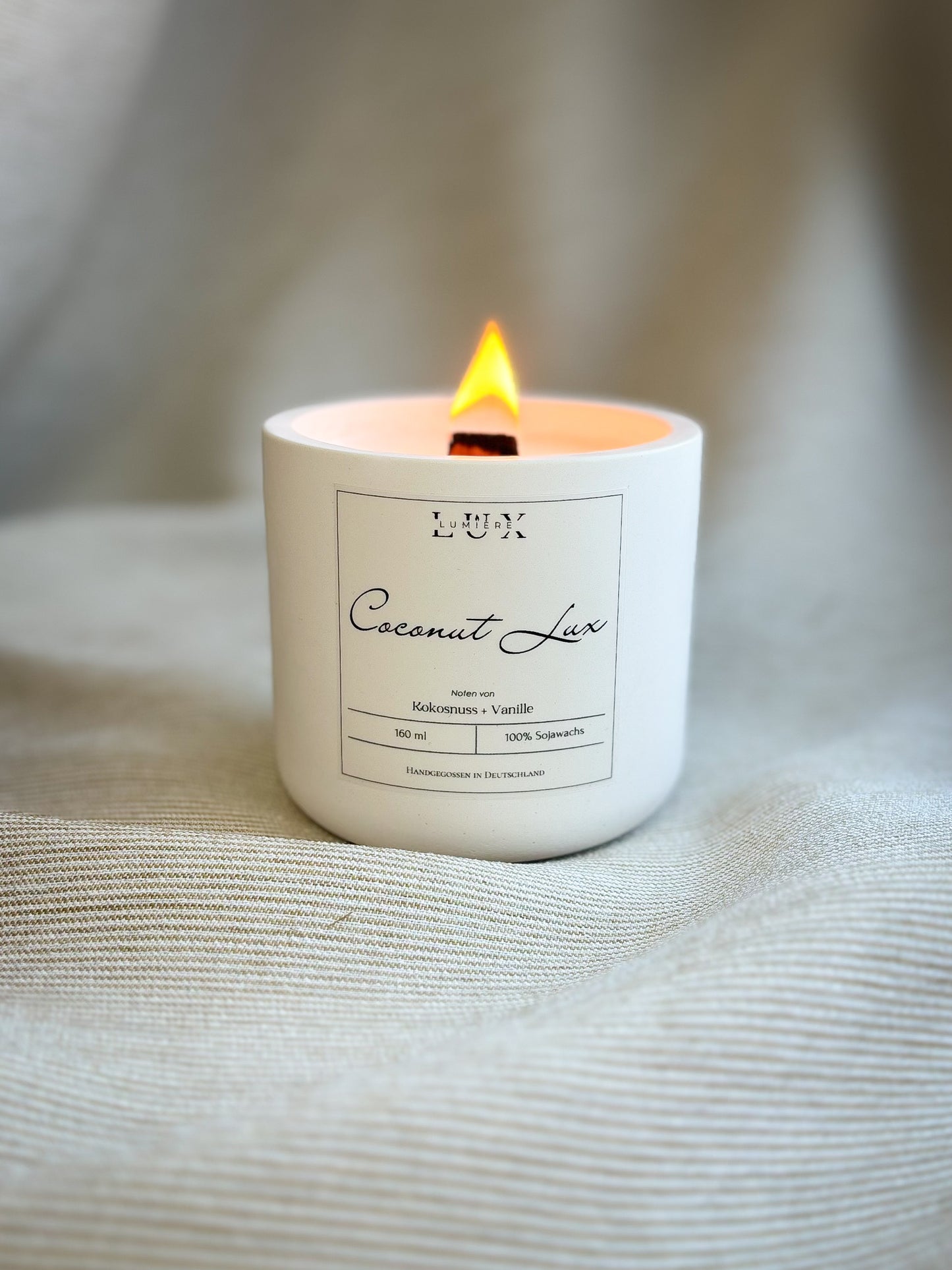 Handgegossene Duftkerze | Coconut Lux