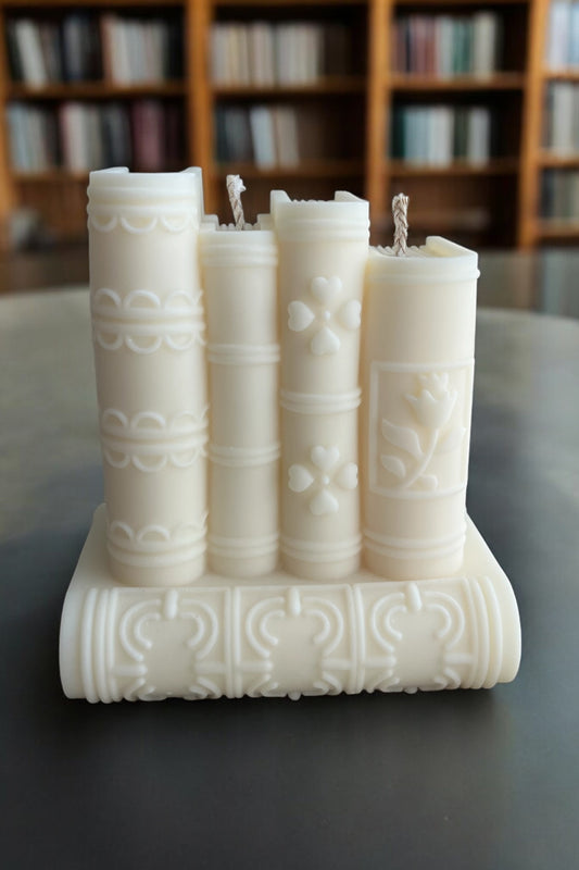 Buchkerze aus natürlichem Sojawachs