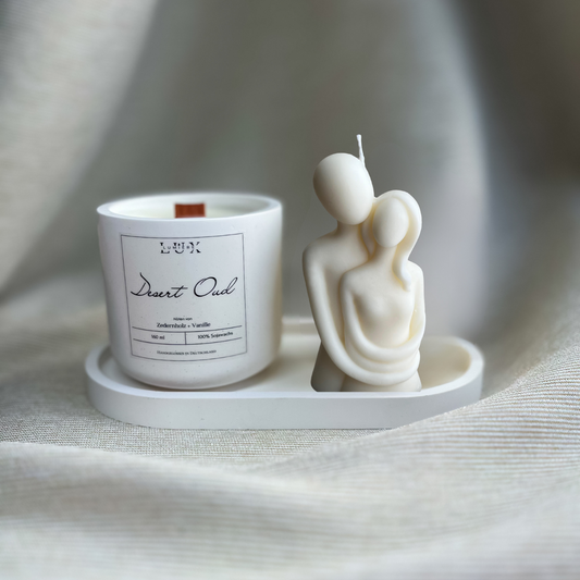 Dein Individuelles Kerzenset - Silber Tablett / Desert Oud / Couple